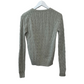 Ralph Lauren Sport Cable Knit V Neck Sweater Grey Medium Cotton