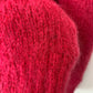 Vintage Knit Cardigan Sweater Deep V-Neck Long Sleeve Pink