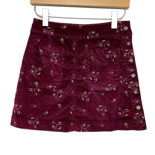 Free People Velvet Mini Skirt 0