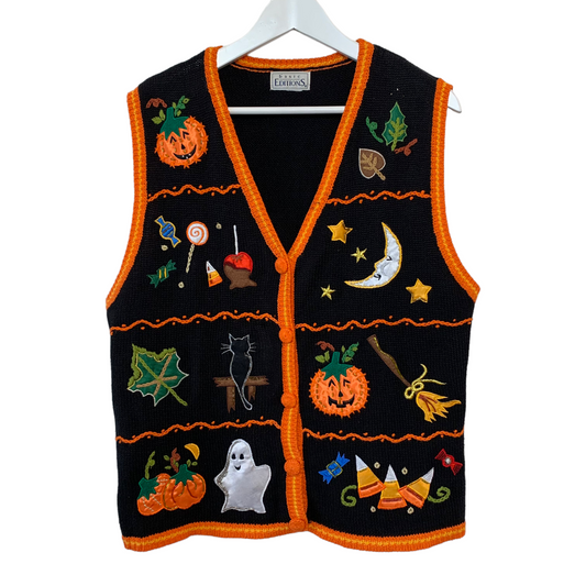 Vintage Basic Editions Halloween Sweater Vest