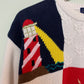 Vintage 90s Charter Club Chunky Knit Nautical Americana Sweater Medium