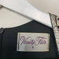 1970s Vanity Fair Black Kaftan Dress Maxi Made in the USA Small Caftan