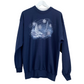 90s Morning Sun Winter Scene Crewneck Sweatshirt Size Large Snowflake