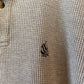 Vintage 90s Nautica Waffle Knit Thermal Gray Long Sleeve Henley Shirt Large