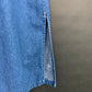 Vintage 90s Carolina Bay Denim Jean Jumper Maxi Dress with Embroidery XL