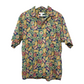 Vintage Liz Claiborne Geometric Print Short Sleeve Button Down Collared Shirt Medium Cotton