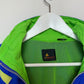 Vintage 90s Liz Claiborne Lizwear Blue and Neon Green Windbreaker Jacket Athletic Petite Small