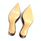Mansur Gavriel Slipper Heel Cabernet Burgundy Pointed Toe Mules Kitten Heels Size 37 1/2