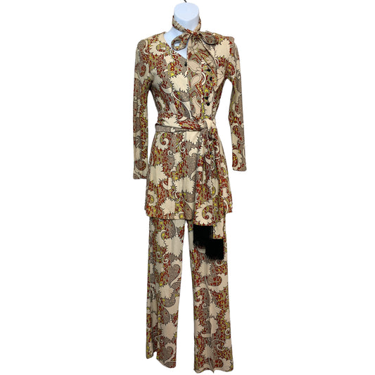 Vintage 1960s 1970s Matching Set Psychedelic Print
