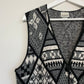 Classic Elements 80s 90s Sweater Vest Patchwork Argyle Size Medium Button Down