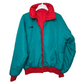Vintage 90s Columbia Reversible Jacket Teal Red Puffer Bomber Large