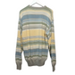 Vintage 90s Sweater Cooper Striped Pastel Grandpa Pullover Cotton Medium