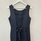 Vintage 90s All That Jazz Black Sleeveless Maxi Dress with Tie in the Back
