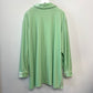 Vintage Styleworks Lime Green Velvet Tunic Top Button Down Collared Shirt 3X