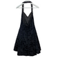 Vintage 90s Jump Black Velvet Glitter Halter Dress 9/10 Made in the USA