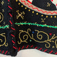 Vintage Designers Originals Christmas Sweater Vest Beaded Small petite