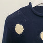 Retro J. Crew Always Polka Dot Cropped Sweater Rollneck Cotton Medium