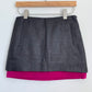 New with tags Diane von Furstenberg Elley Mini Skirt Y2K Style Black and Berry Size 0