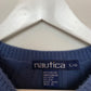 Vintage 90s Nautica Chunky Knit Grandpa Sweater Sail Boats Large
