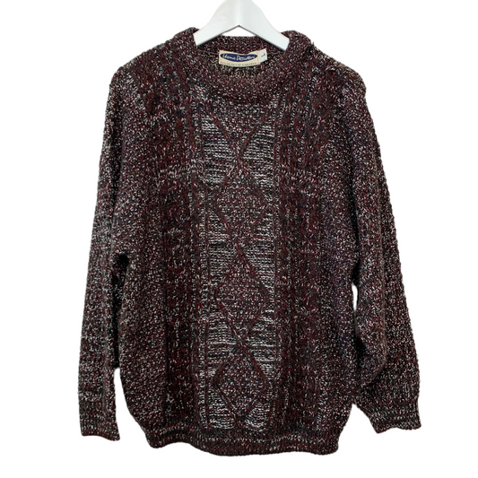 Vintage Uomo Desideri Chunky Knit Grandpa Sweater Large