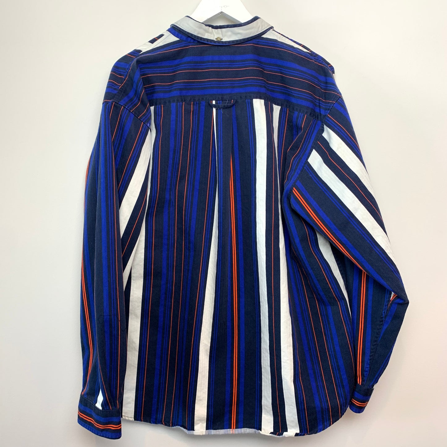 90s John Ashford Bold Striped Shirt Long Sleeve Button Down XL Cotton