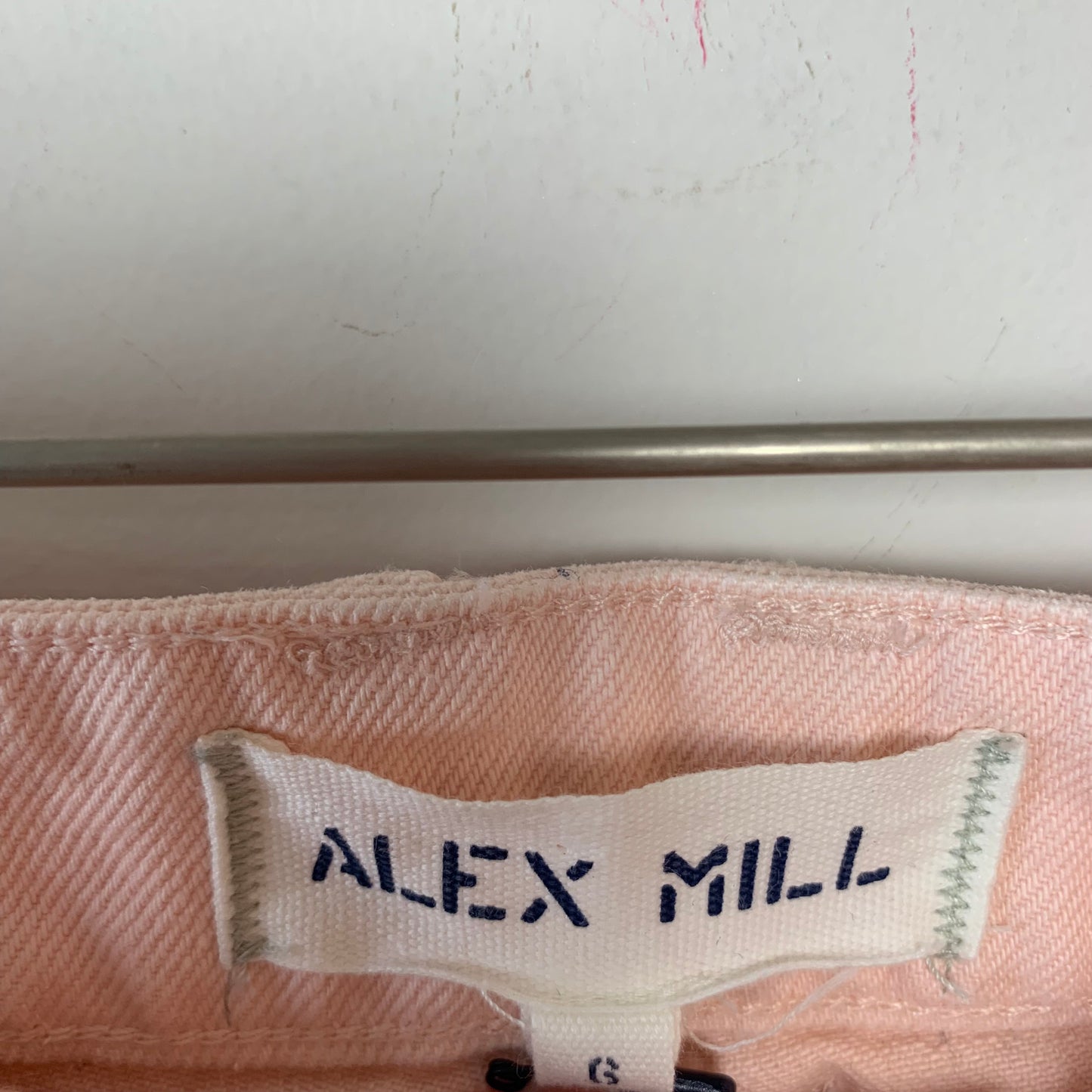 Alex Mill Patrick Cropped High Rise Wide Leg Pants Pink 6