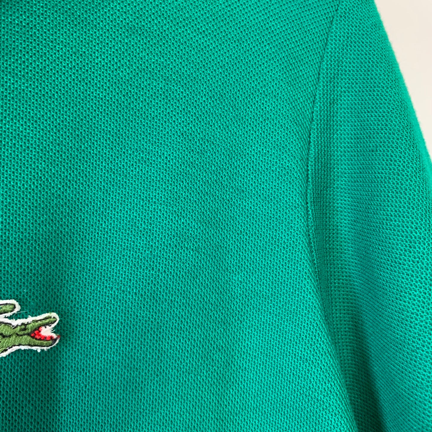 Vintage 1960s Haymaker Lacoste Kelly Green Long Sleeve Polo 38 Made in the USA