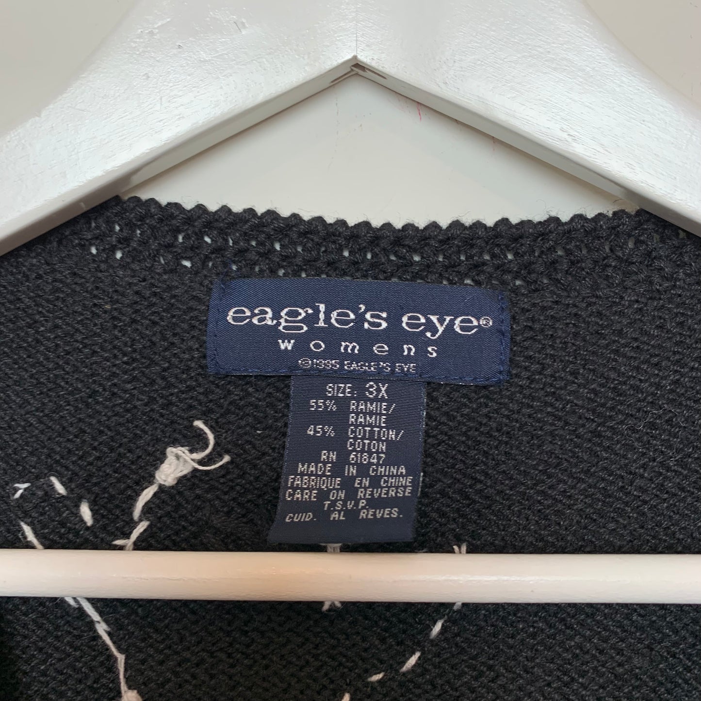 Vintage 90s Eagle's Eye Halloween Sweater Vest 3D 3X