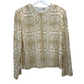 Vintage Scala Silk Beaded Jacket Cream and Gold Medium