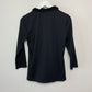 J. McLaughlin Durham Ruffle Top Black Catalina Cloth Small