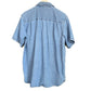 Vintage 90s Denim Jean Short Sleeve Button Down Shirt Medium Cotton