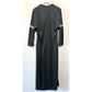 1970s Vanity Fair Black Kaftan Dress Maxi Made in the USA Small Caftan