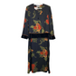90s Karin Stevens New with Tags Maxi Dress with Matching Jacket Floral and Velvet Medium