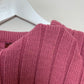 Vintage 90s Nowell's Chunky Knit Sweater Pink Large Made in the USA