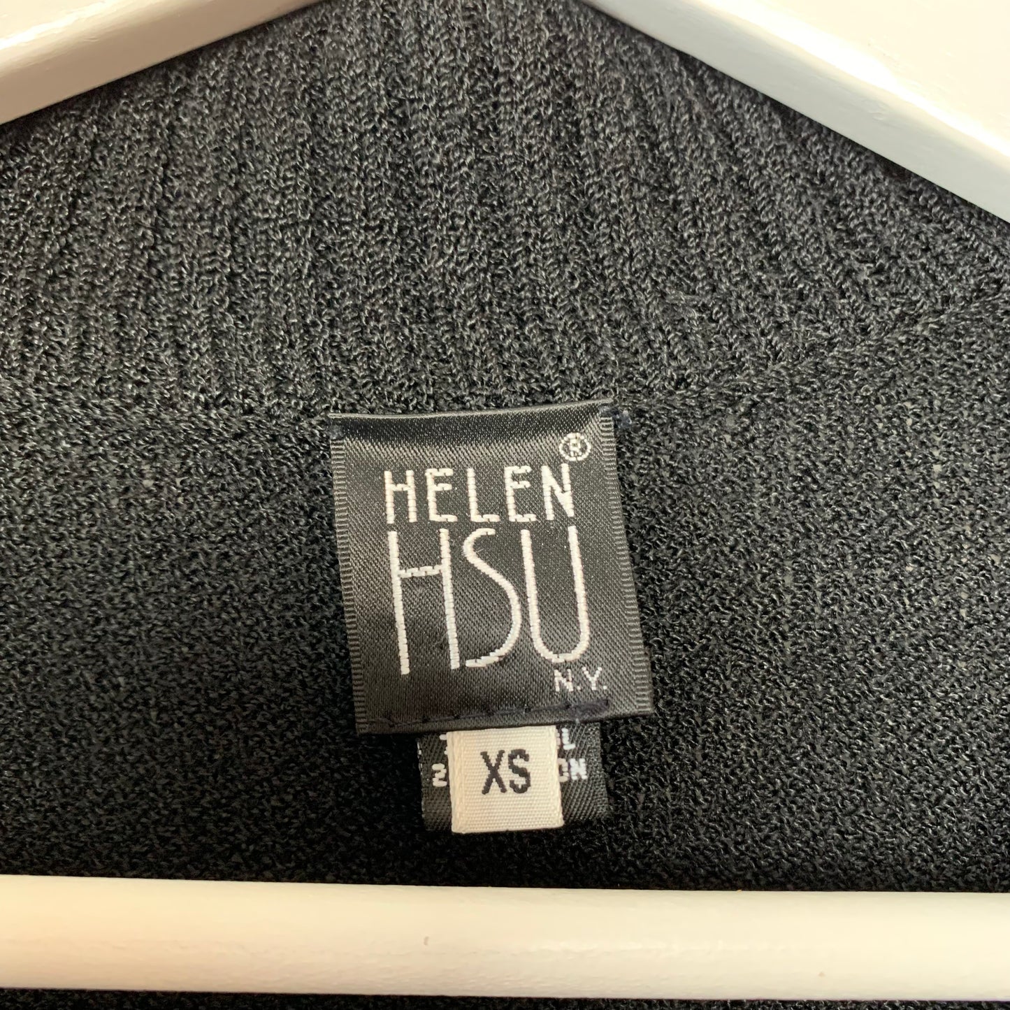 Vintage Helen HSU N.Y. Knit Polo Dress Black XS