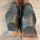 Vintage Code West Brown and Black Leather Cowboy Boots Western Made in the USA 7