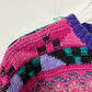 Vintage 90s Robert Scott Ltd. Chunky Knit Sweater Geometric Striped Purple Pink Large