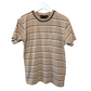 Vintage 90s Liz Claiborne Lizsport Tan Cotton Striped T-Shirt Small