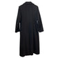 Vintage 80s Albert Nipon Long Coat Black Cashmere Wool 8 Petite