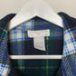 Vintage 90s Casual Corner Fleece Plaid Shacket Large