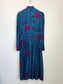 80s Leslie Fay Floral Midi Dress