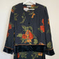 90s Karin Stevens New with Tags Maxi Dress with Matching Jacket Floral and Velvet Medium