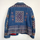 90s Coldwater Creek Denim Embroidered Blazer Jacket Large Petite