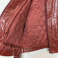 Vintage 80s Wilsons Maroon Leather Cropped Moto Jacket Small