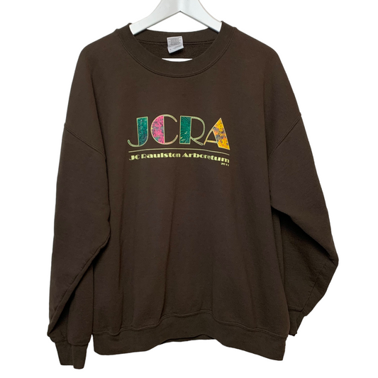 JC Raulston Arboretum Sweatshirt Brown Pullover Crewneck Raleigh NC Cotton