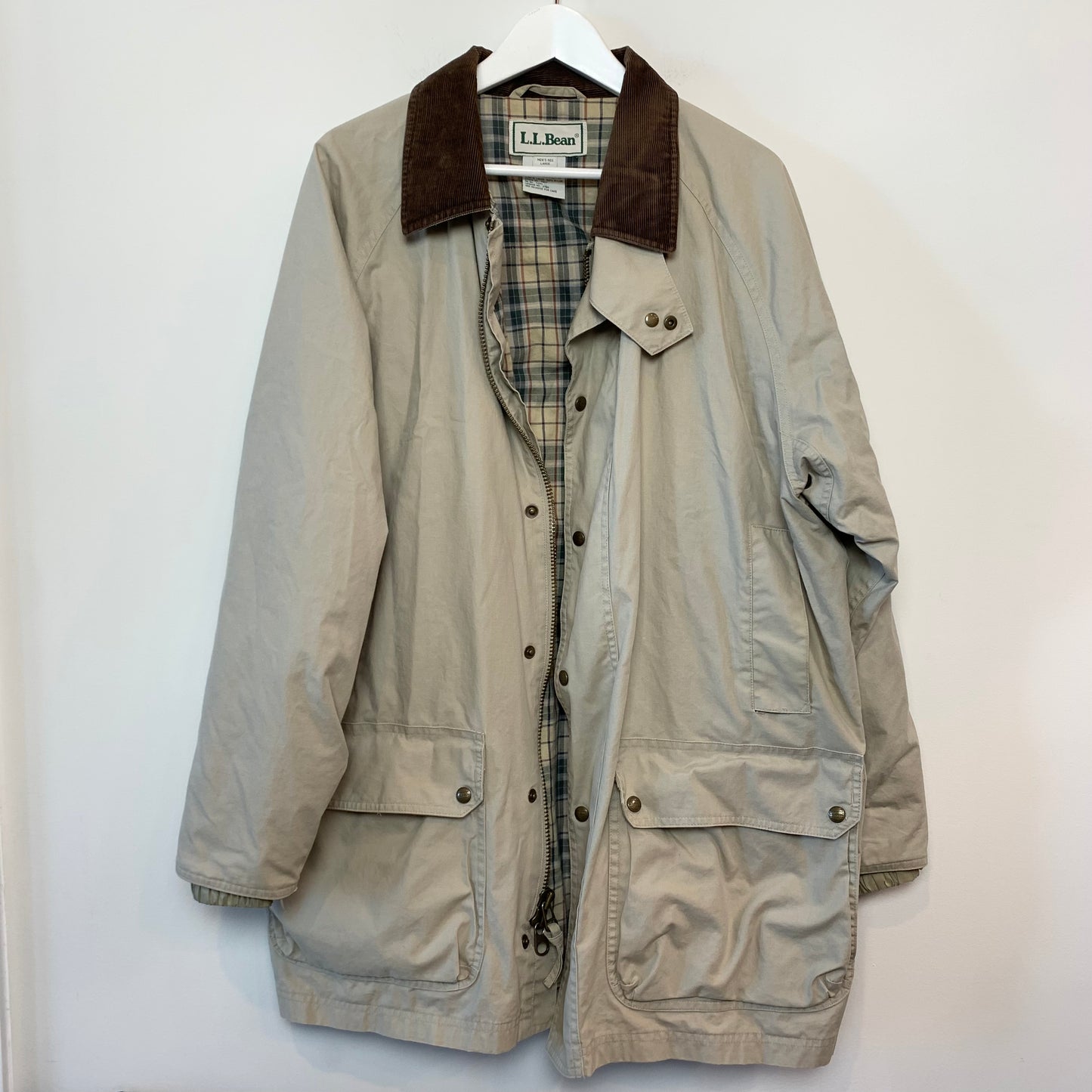 Vintage L.L. Bean Barn Field Chore Coat Corduroy Jacket Large