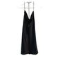 Alice + Olivia Dabney Black Draped Back Mini Dress Cowl Neck Slip Dress