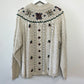 80s 90s i.c. isaacs Sweater Chunky Knit Neutral Large