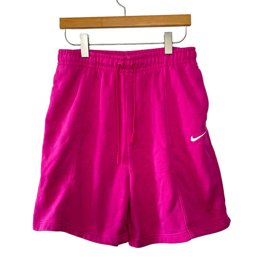 Nike Collection Fleece Shorts Pink High Rise Long Length Medium