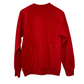 Vintage 90s Signal Sports Cat and Snowman Red Puff Paint Winter Sweatshirt Medium